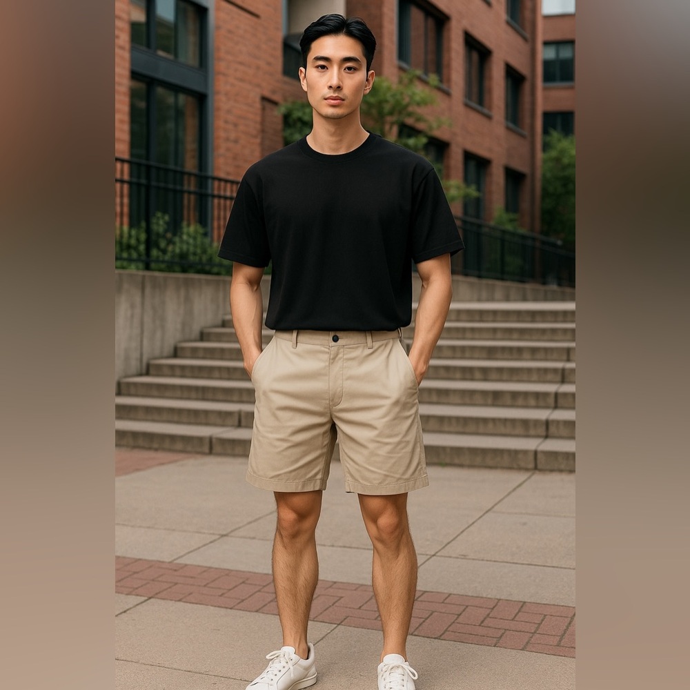 32 Degrees Men's Khaki Flat Front Shorts